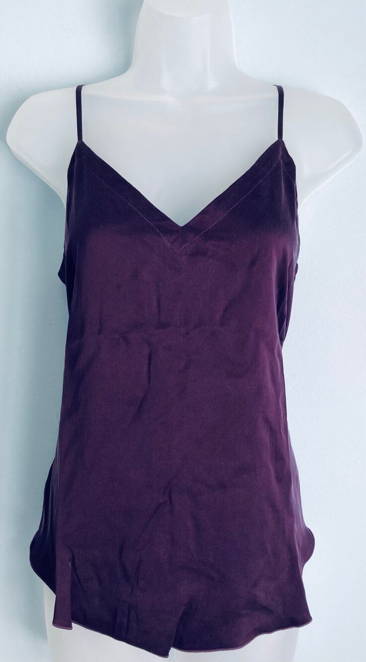 NWT 100% Silk Cami Purple Medium